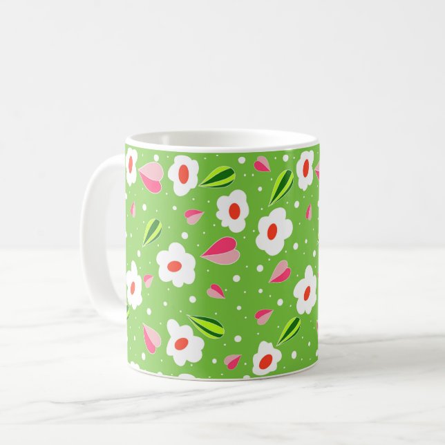 Taza De Café Capricho de pradera primaveral (Anverso izquierdo)