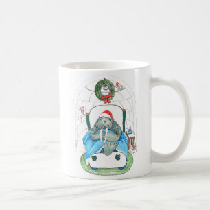 Taza de café caprichosa de la fauna de Alaska del