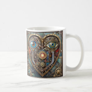 Taza De Café Caprichoso Corazón Steampunk Te Veo Te Amo