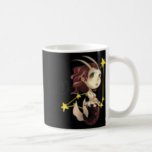 Taza De Café Capricorn Chibi Anime Cute Chica Pegatina