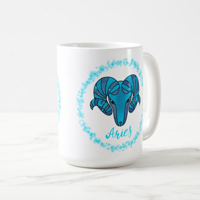 Taza De Café Capricorn zodiac sign Blue Ram (Anverso derecho)