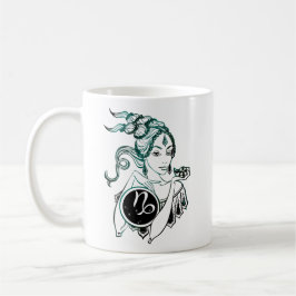 Taza De Café Capricornio Art Deco Lady