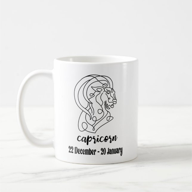 Taza De Café Capricornio, Rótulos Zodiacos (Izquierda)