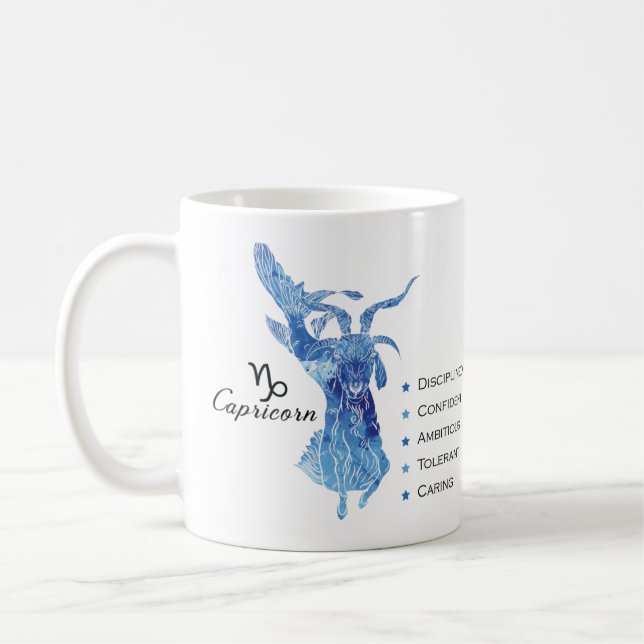 Taza De Café Capricornio Zodiac Traks Mug (Izquierda)
