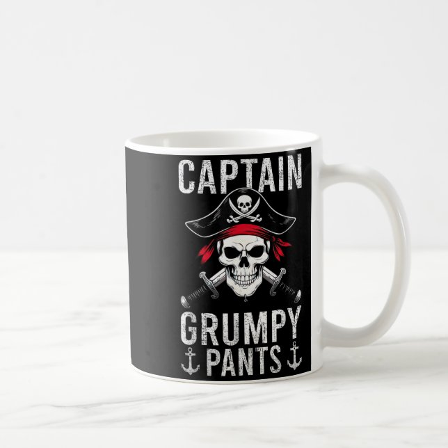 Taza De Café Captain Mpy Pants Rate Humor Skull Graphic  (Derecha)