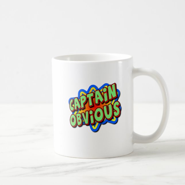 Taza De Café Captain Oblivious Funny Mug (Derecha)