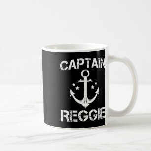 Taza De Café Captain Reggie Funny Birthday Personalizado Nombre