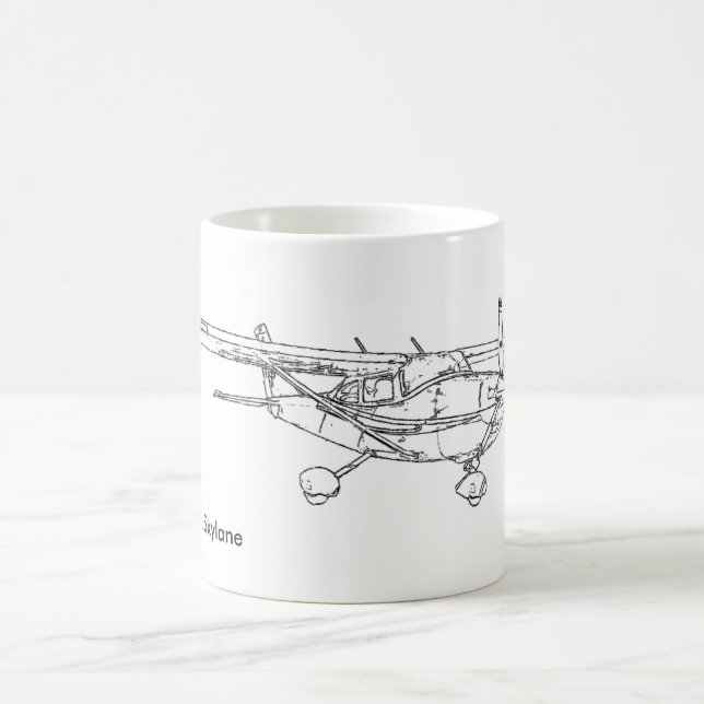 Taza De Café Captmoonbeam Cessna 82 Skylane (Centro)