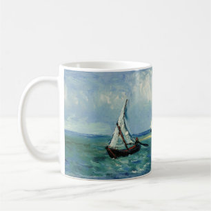 Taza De Café Captura de playa de Van Gogh, arte náutico francés