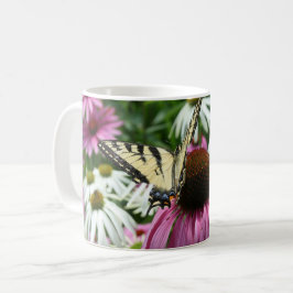Taza De Café Capucha de mariposa de cola cruda del tigre