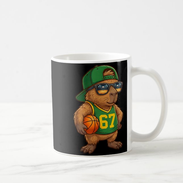 Taza De Café Capybara Basketball 67 Gen Alpha Slang Srts Men Bo (Derecha)