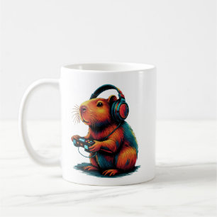 Taza De Café Capybara Difícil Videojuegos Capybara