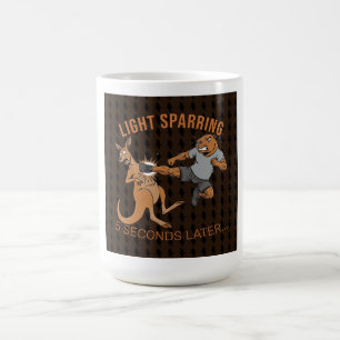 Taza De Café Capybara divertido vs canguro ligero esparring MMA