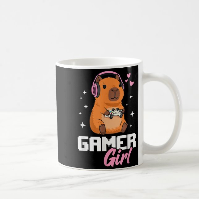 Taza De Café Capybara Gamer Girl Gaming  (Derecha)