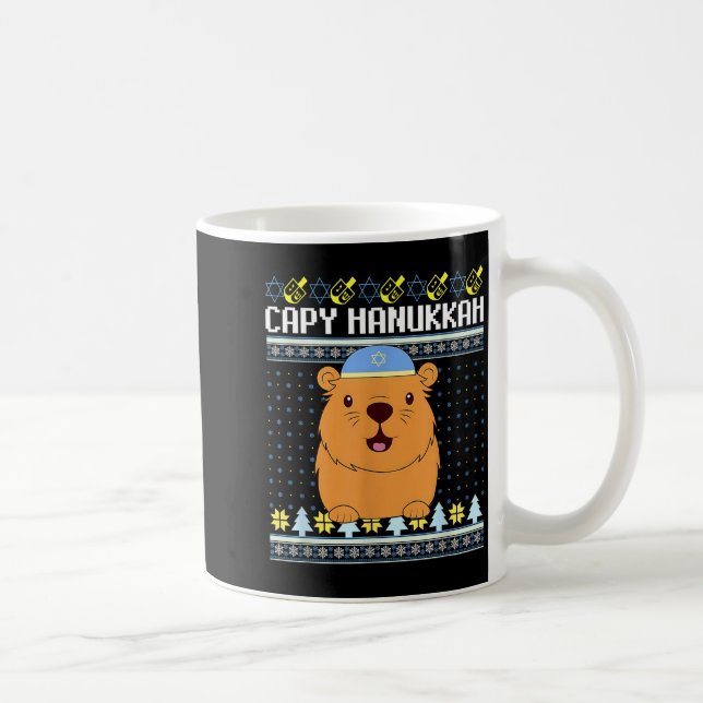 Taza De Café Capybara Hanukkah Capy Hanukkah Chanukah Jewish Ki (Derecha)