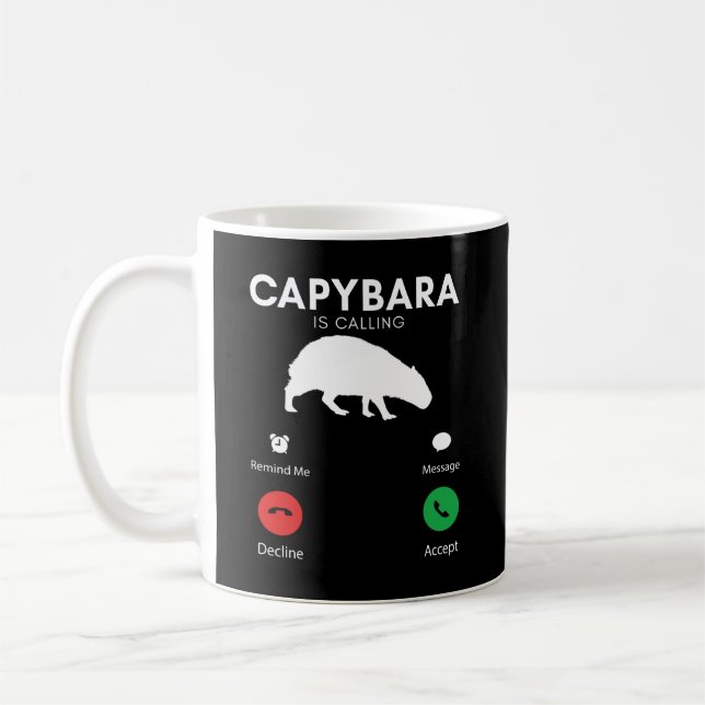 Taza De Café Capybara Humorous Capybaras (Izquierda)