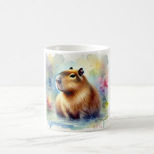 Taza De Café Capybara in the Light 161024AREF145 - Watercolor
