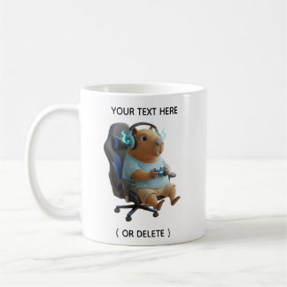 Taza De Café Capybara Jugador Jugando Videojuegos 