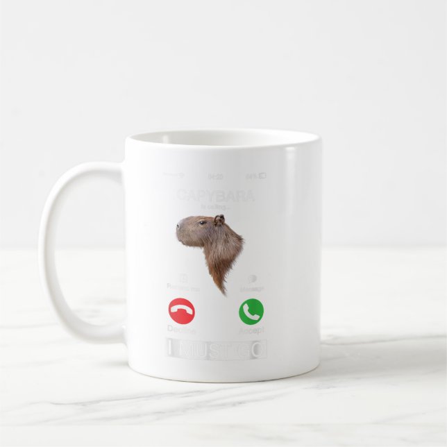Taza De Café Capybara Llama Gracioso Capibara Rodent Animal L (Izquierda)