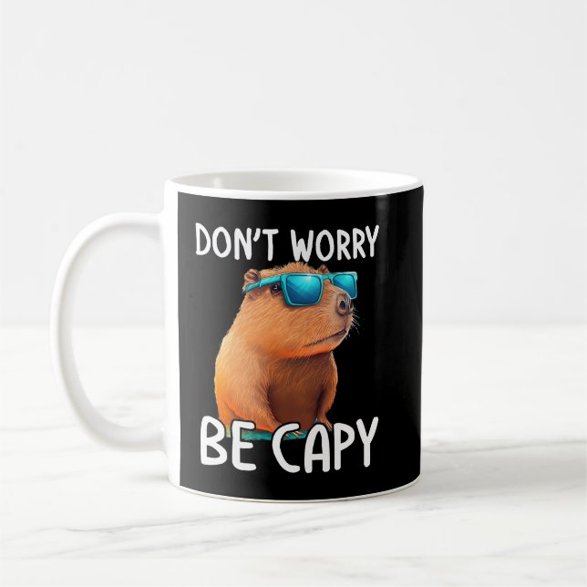 Taza De Café Capybara Lover Ok, Tiro hacia arriba la camiseta d (Izquierda)