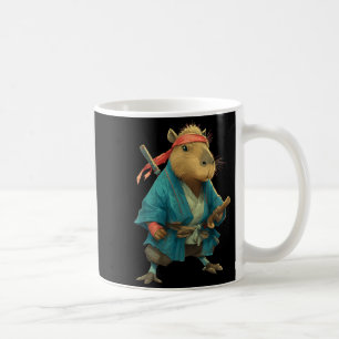 Taza De Café Capybara Ninja Samurái Japón Gráfica Divertida Jap
