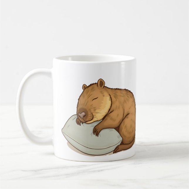 Taza De Café Capybara Sleepybara (Izquierda)