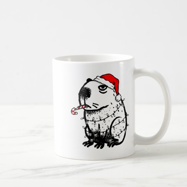 Taza De Café Capybara Smoking Christmas Ugly Cigarette Gen Z  (Derecha)