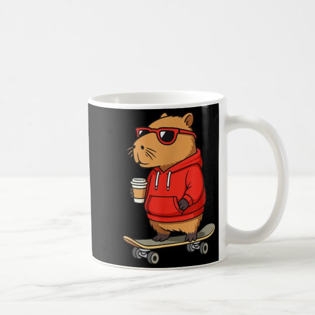 Taza De Café Capybara With Sungles Skater Capy  (Derecha)