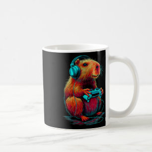Taza De Café Capyra de juegos retro divertido roedor animado ju