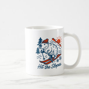 Taza De Café Capyra Desmenuzando Las Pendientes Esquí De Montañ