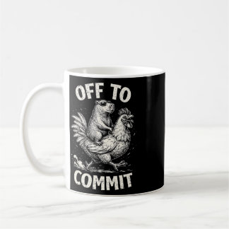 Taza De Café Capyra montando pollo para hacer meme vintage P