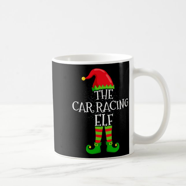 Taza De Café Car Racing Elf Family Matching Christmas Group  (Derecha)