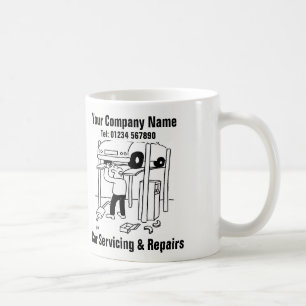 Taza De Café Car Servicing & Repairs Dibujo Animado