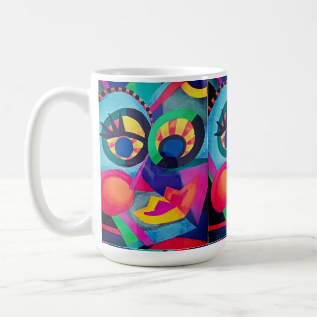 Taza De Café Cara abstracta #2 (Izquierda)