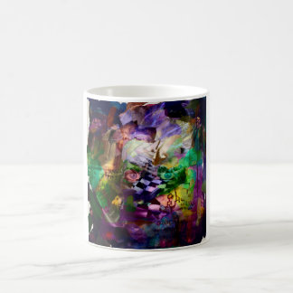 Taza De Café Cara abstracta con símbolos