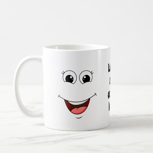 Taza De Café cara alegre de risa (Izquierda)