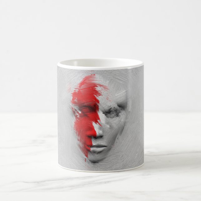 Taza De Café Cara blanca roja (Centro)