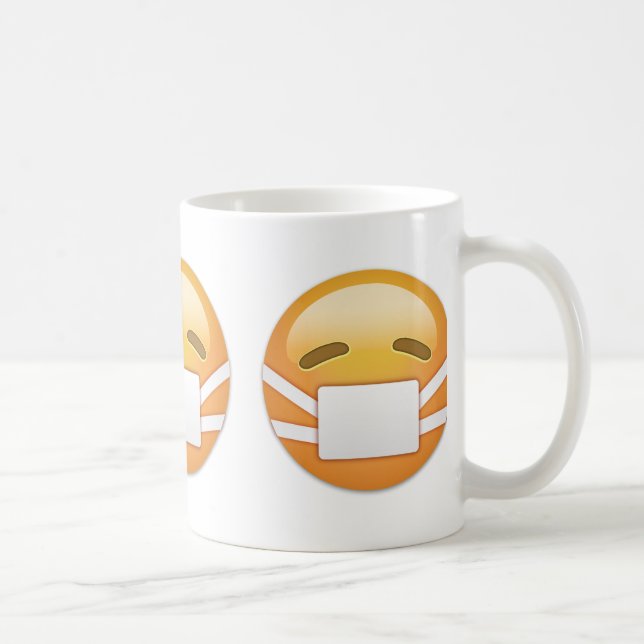 Taza De Café Cara con emoji médica de la máscara (Derecha)