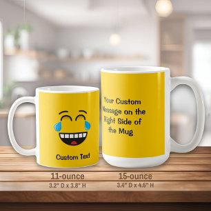 Taza De Café Cara con lágrimas de júbilo