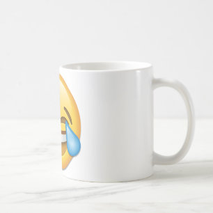 Taza De Café Cara con los rasgones de la emoji de la alegría