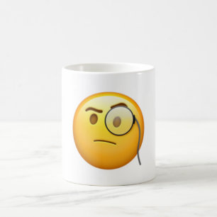 Taza De Café Cara con monóculo - Emoji
