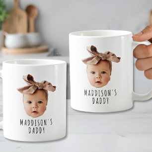Taza De Café Cara de bebé de papá personalizada