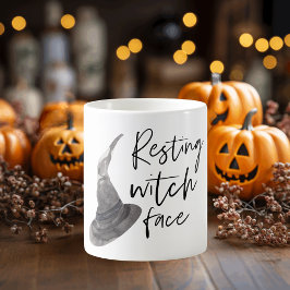 Taza De Café Cara de bruja en marcha | Feliz Halloween | Cita d