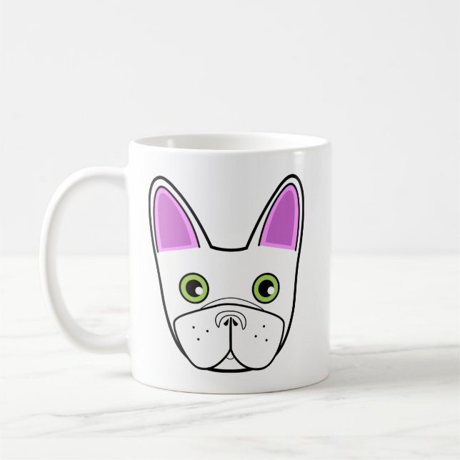 Taza De Café Cara de Bulldog francesa adorable - Franquicia bla (Izquierda)