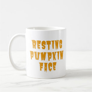 Taza De Café Cara de Calabaza Descansando - Divertido Halloween