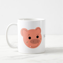 Taza De Café Cara de cerdito divertida