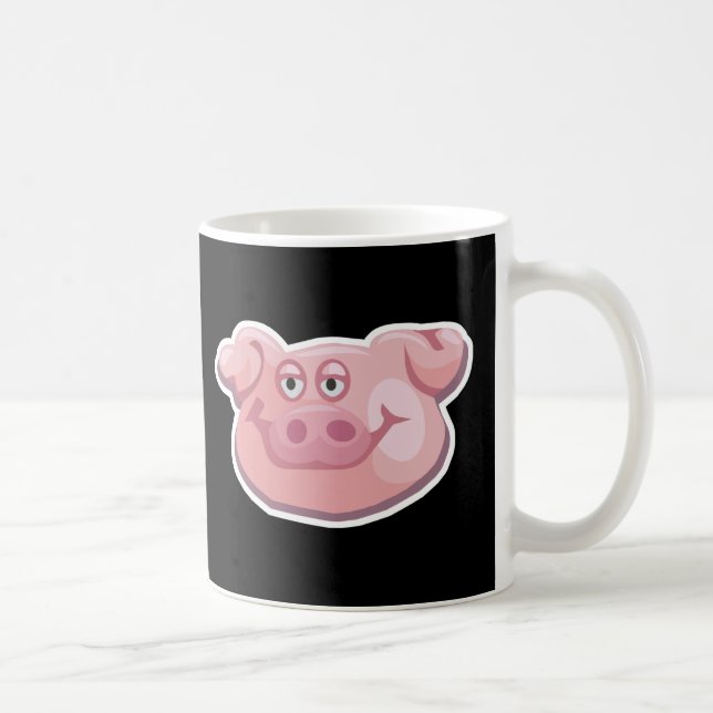 Taza De Café cara de cerdo linda (Derecha)