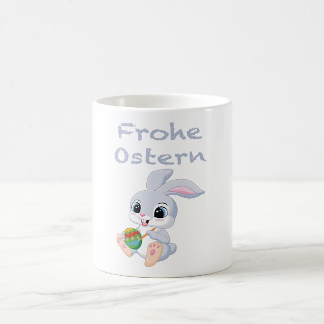 Taza De Café Cara de conejo de Pascua, Pascua, conejito (Centro)