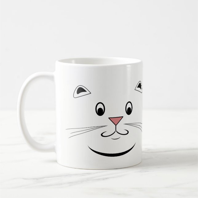 Taza De Café Cara de gato Kitty (Izquierda)
