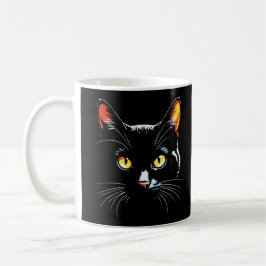 Taza De Café Cara de gato negro